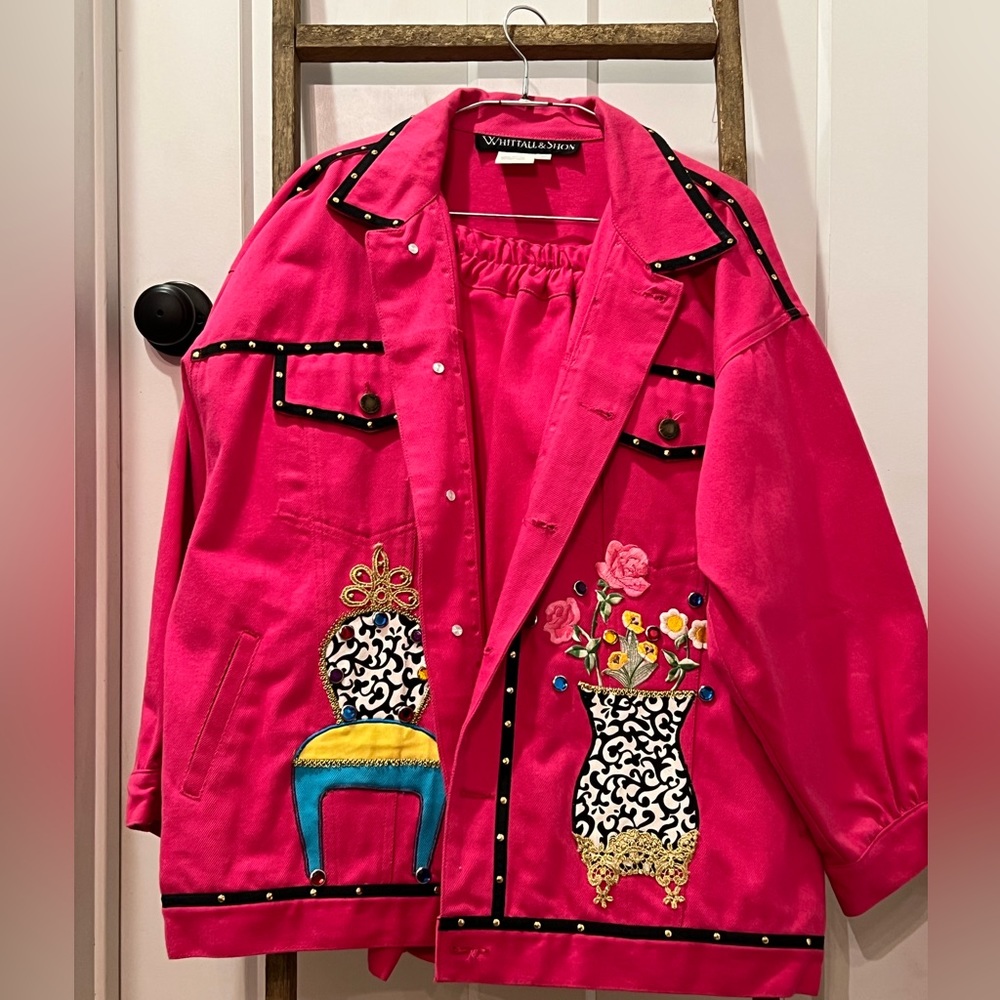 Vintage Whittail &Shon 100% Cotton Denim Jacket & Shorts Set